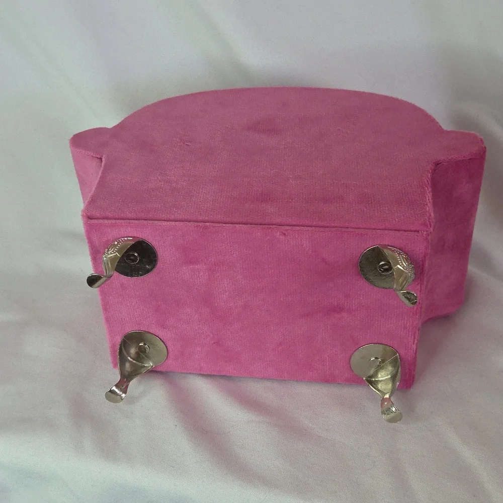 Pink Velvet Jewelry Box Couch Can Be Dolls Sofa Like New